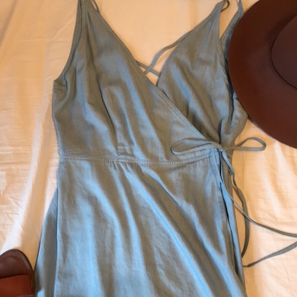 Lovely light blue wrap dress